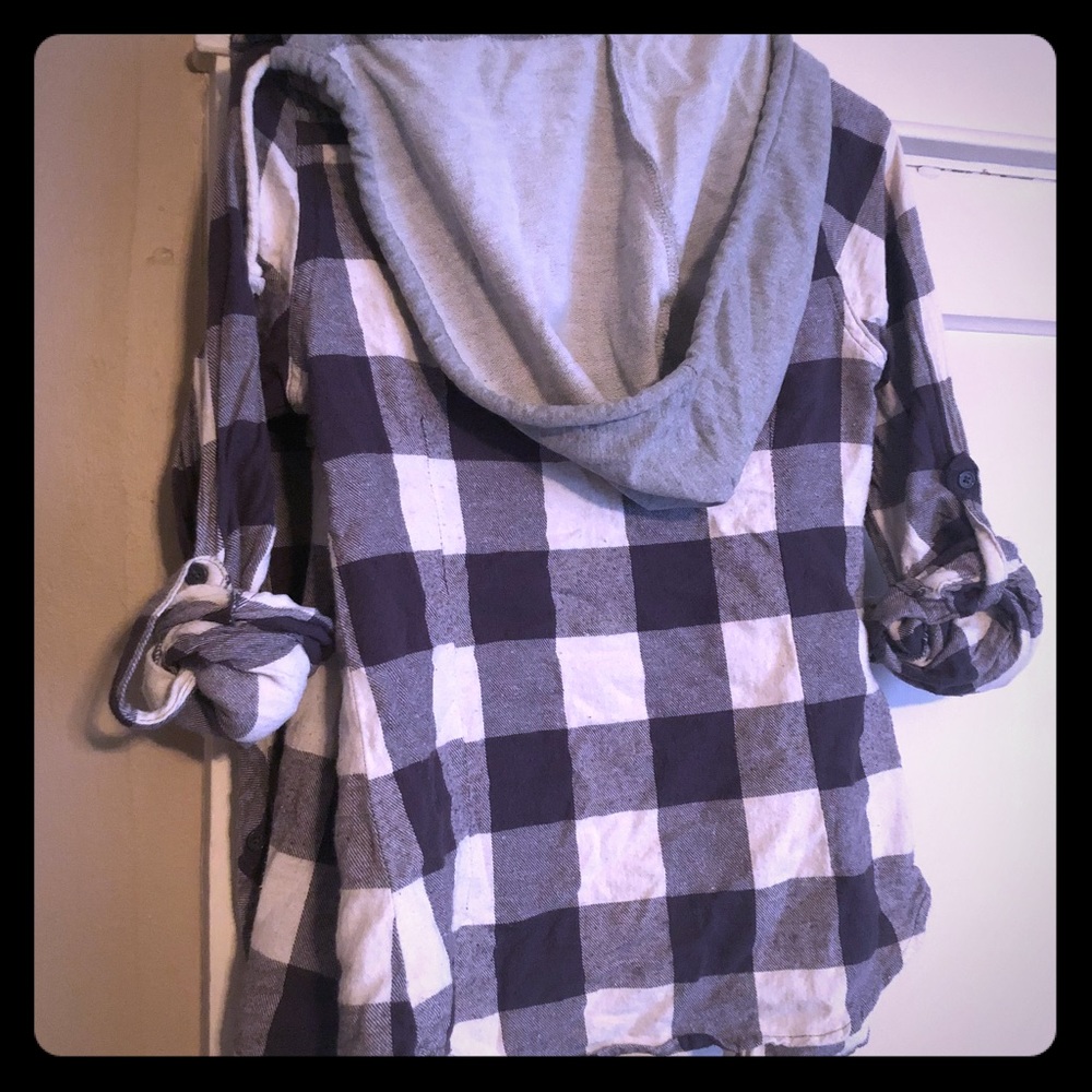 Hooded flannel - lightly used. Size M